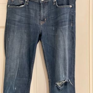 Hudson skinny semi destructed jeans. Gently worn size 28